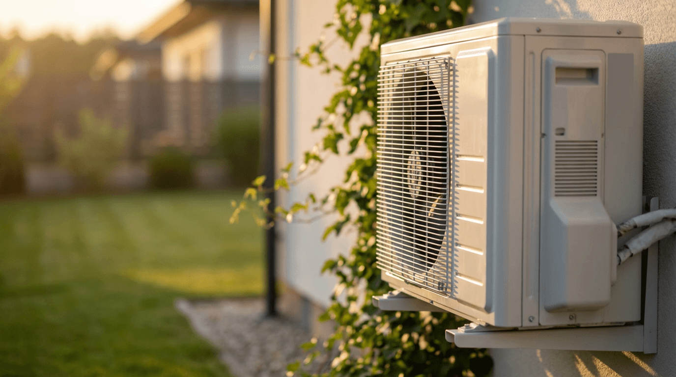 Heat pump maintenance on residential building